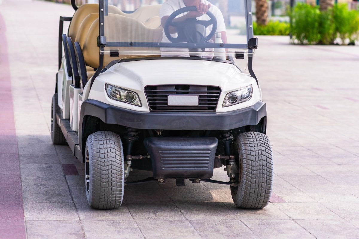 golf cart on road